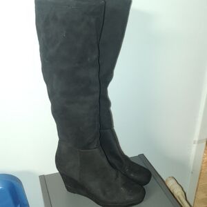 Chinese Laundry Black Wedge Boots